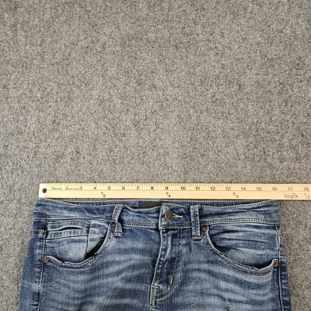 Buckle Black Fit No. 53 Skinny Jeans Mens Distressed Blue Denim Low Rise